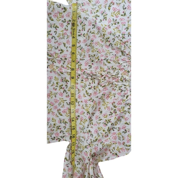 J Crew $98 Tie-Sleeve Button-Front Cotton Poplin Top in Meadow Floral Si… - Picture 11 of 12